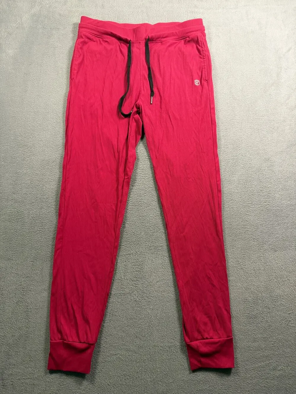 Born Primitive Red Ribbed Knit Athletic Compression Booty Shorts Women's Size S